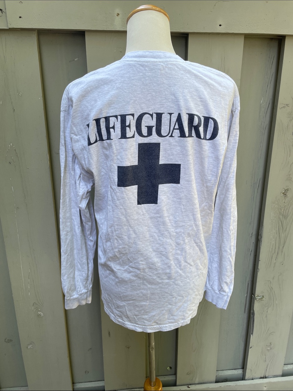 Long-Sleeve Lifeguard Jersey Crew Tee - Light Gray - Size L (42-44) Unisex